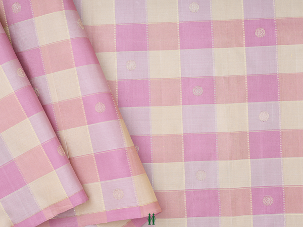 Checks Design Multicolor Kanchipuram Blouse Material