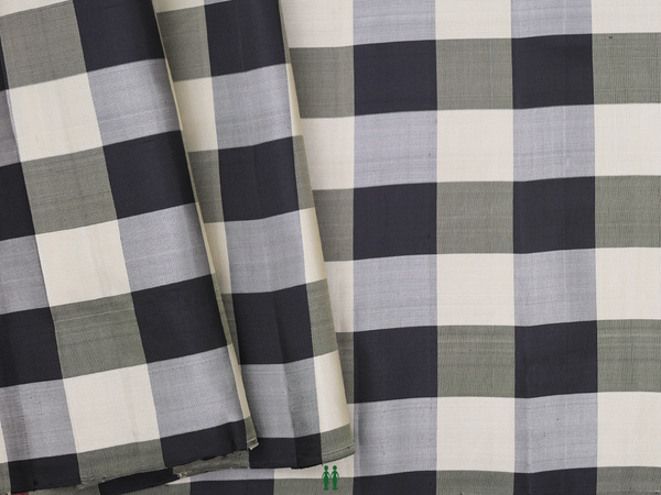 Checks Design Multicolor Kanchipuram Blouse Material
