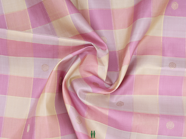 Checks Design Multicolor Kanchipuram Blouse Material