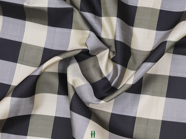Checks Design Multicolor Kanchipuram Blouse Material