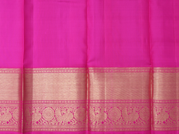 Checks Design Peacock Blue Kanchipuram Pavadai Sattai Material