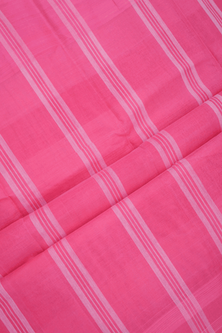Checks Design Pink And White Kanchi Cotton Saree