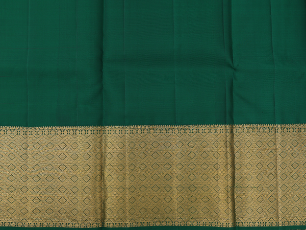 Checks Design Hibiscus Red Kanchipuram Pavadai Sattai Material