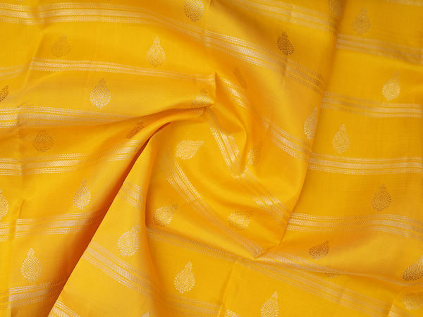 Checks Design Yellow Kanchipuram Pavadai Sattai Material