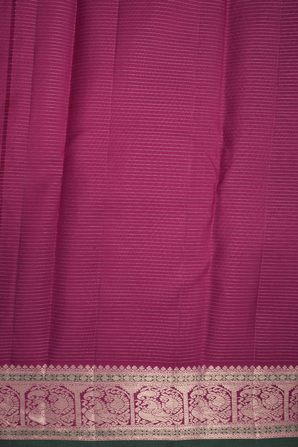 Checks With Buttas Berry Purple Kanchipuram Silk Saree