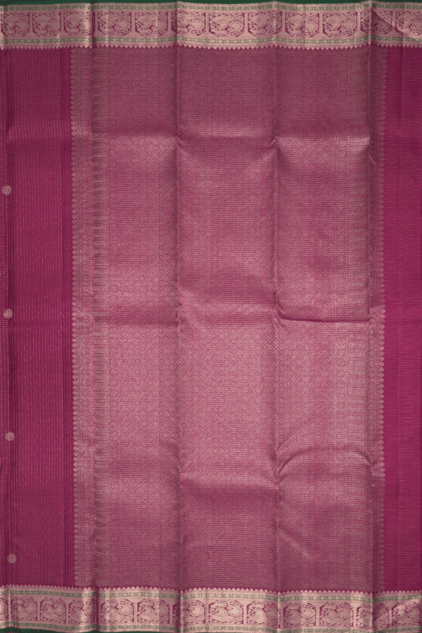Checks With Buttas Berry Purple Kanchipuram Silk Saree