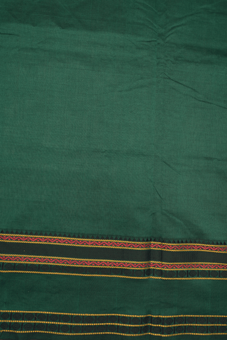 Checks With Buttas Golden Brown Poly Cotton Saree