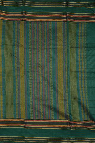 Checks With Buttas Golden Brown Poly Cotton Saree