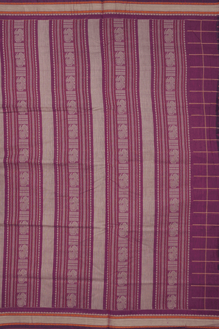 Checks With Buttas Mulberry Coimbatore Cotton Saree