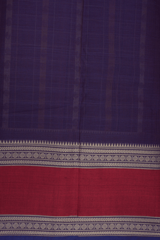 Checks With Buttas Regal Purple Chettinadu Cotton Saree