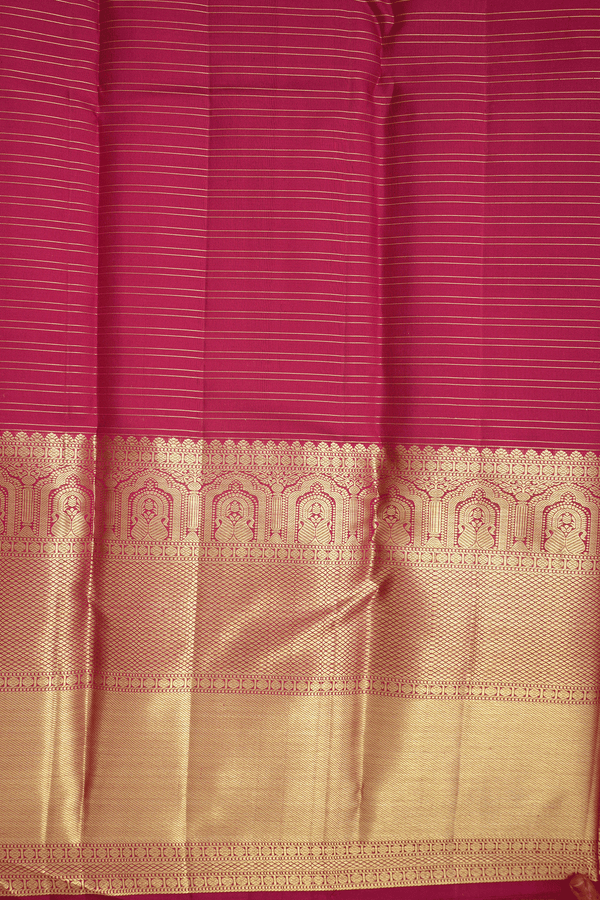 Checks With Buttis Blush Red Kanchipuram Silk Saree