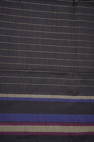 Checks With Buttis Dusty Mulberry Semi Jute Saree