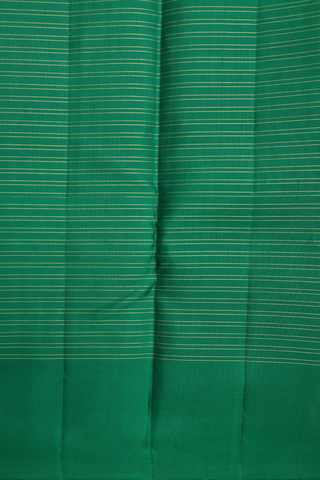 Checks With Buttis Forest Green Kanchipuram Silk Saree