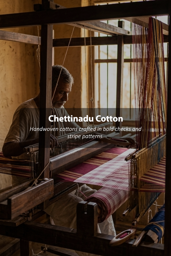 Kanchi Cotton Saree In Brown With Checks Design