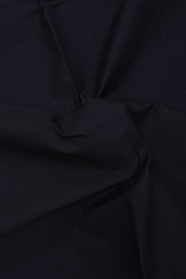 Chettinadu Cotton Saree In Black With Contrast Border