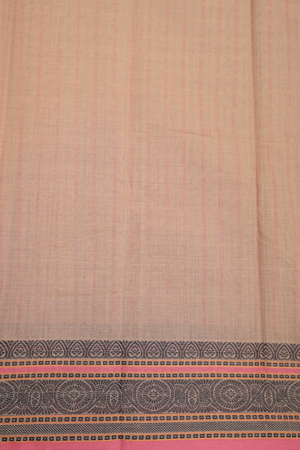 Chettinadu Cotton Saree In Brown With Checks Design