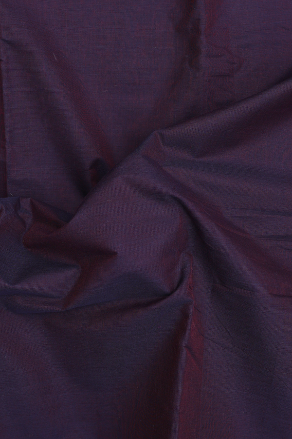Chettinadu Cotton Saree In Deep Purple With Paisley Border