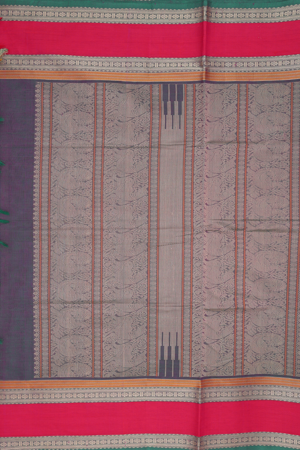 Coimbatore Cotton Saree In Dual Tone With Checks Design