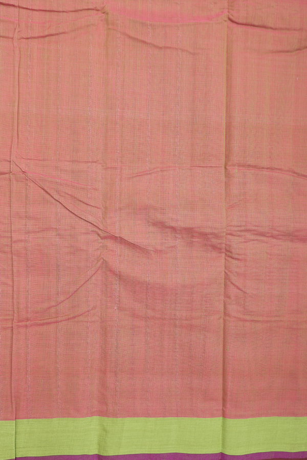 Chettinadu Cotton Saree In Dual Tone With Stripes Design