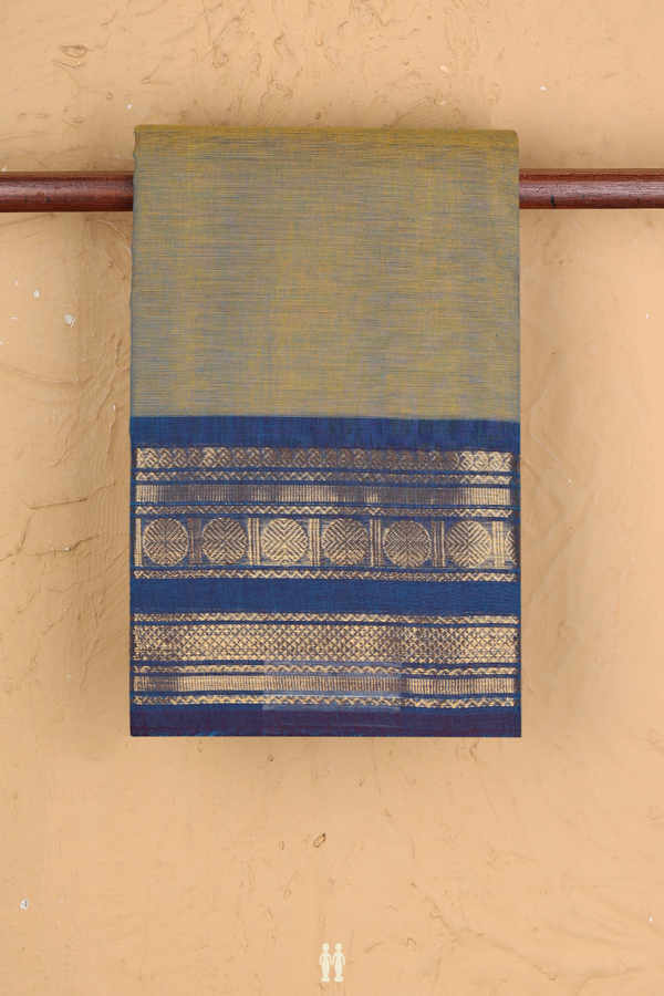 Chettinadu Cotton Saree In Dual Tone With Zari Border