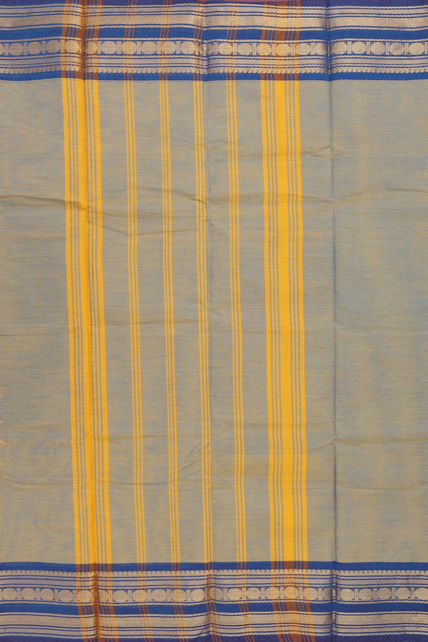 Chettinadu Cotton Saree In Dual Tone With Zari Border