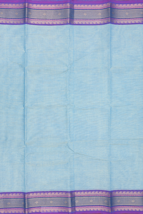 Chettinadu Cotton Saree In Dual Tone With Zari Border