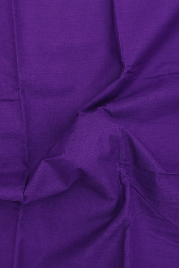 Chettinadu Cotton Saree In Grape Purple With Peacock Border