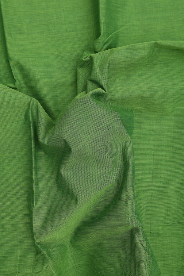Chettinadu Cotton Saree In Green With Rudraksh Border