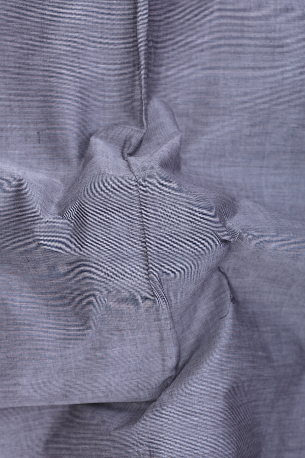 Chettinadu Cotton Saree In Grey With Contrast Border