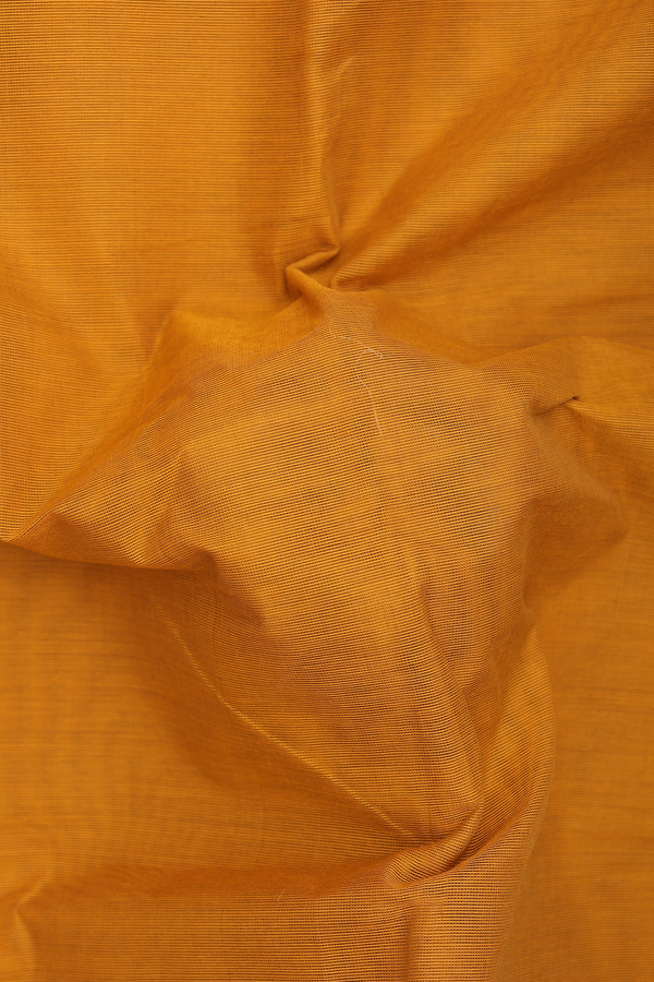 Chettinadu Cotton Saree In Orange With Ganga Jamuna Border