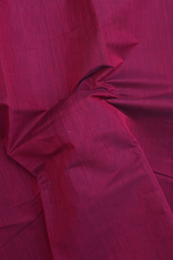 Chettinadu Cotton Saree In Plum Purple With Contrast Border