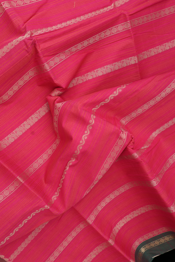 Chettinadu Cotton Saree In Rani Pink With Threadwork Design