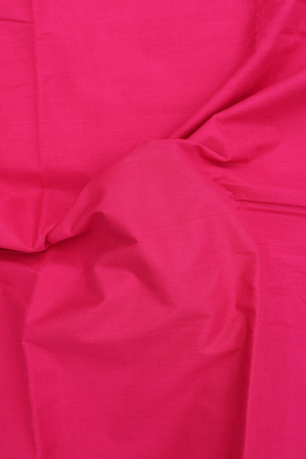 Chettinadu Cotton Saree In Rani Pink With Zari Border