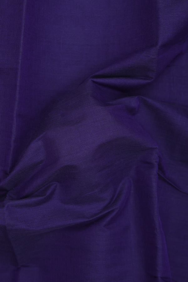 Chettinadu Cotton Saree Oxford Blue With Contrast Border