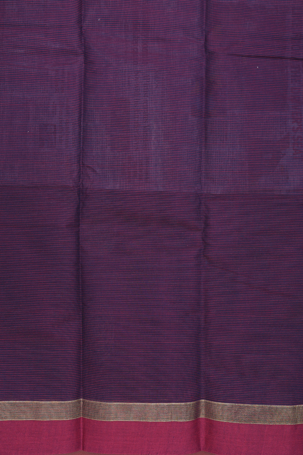 Chettinadu Cotton Saree Purple With Threadwork Motifs