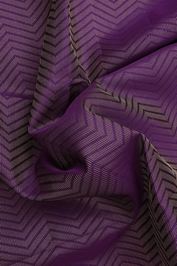 Chevron Design Regal Purple Soft Silk Saree