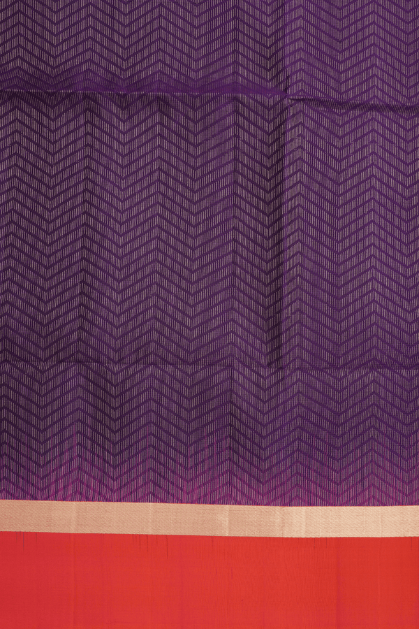 Chevron Design Regal Purple Soft Silk Saree