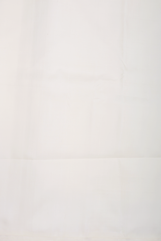 Chevron Design White Silk Dhoti With Shirt Material