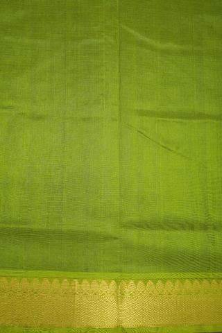Chevron Zari Border Indigo Blue Traditional Silk Cotton Saree