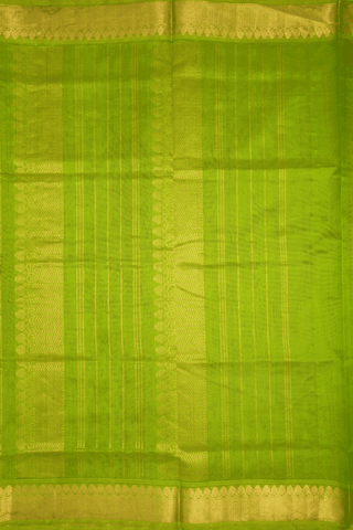 Chevron Zari Border Indigo Blue Traditional Silk Cotton Saree