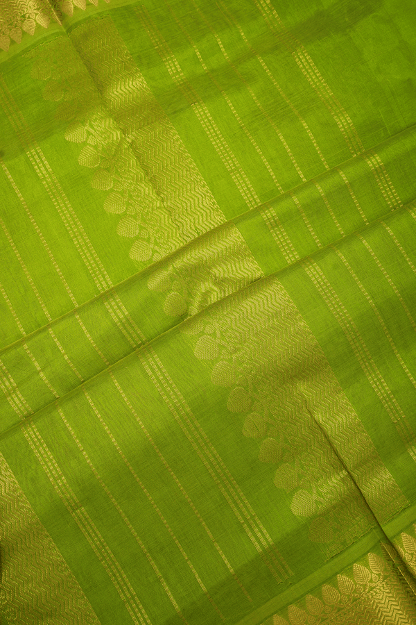 Chevron Zari Border Plum Purple Traditional Silk Cotton Saree