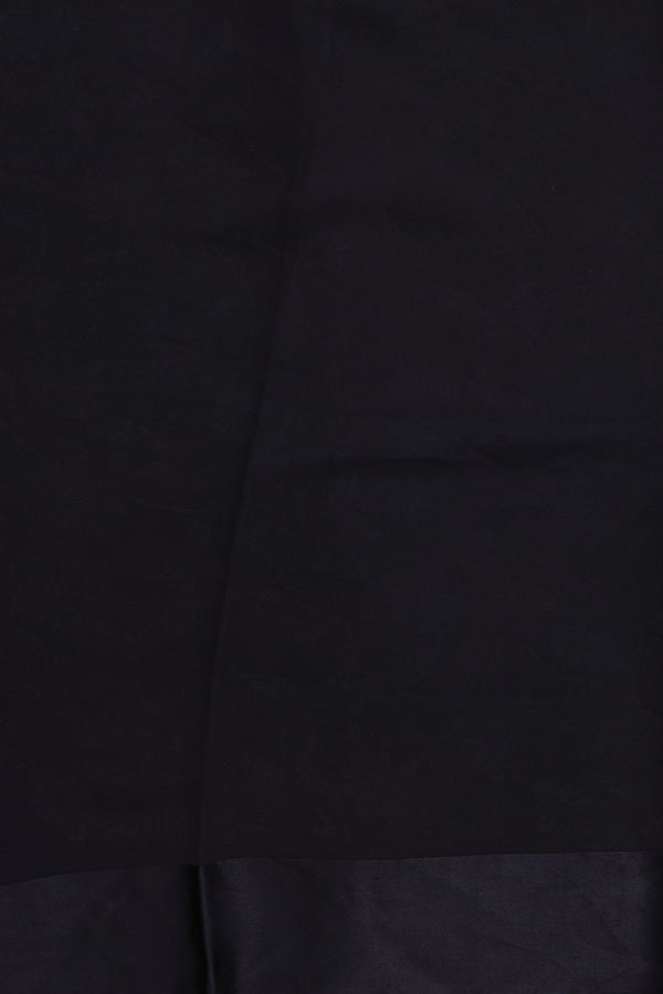 Chiffon Saree In Black With Floral Printed Design