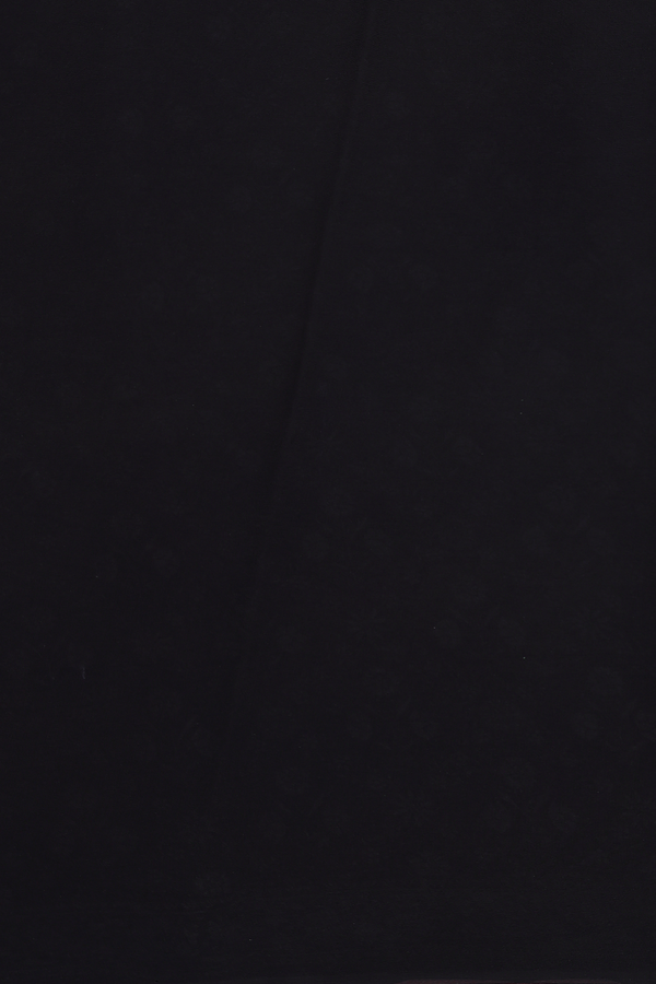 Chiffon Saree In Black With Floral Printed Design