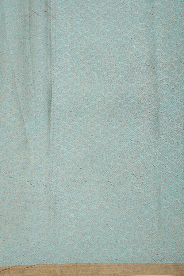 Chiffon Saree In Dusty Green With Floral Printed Design