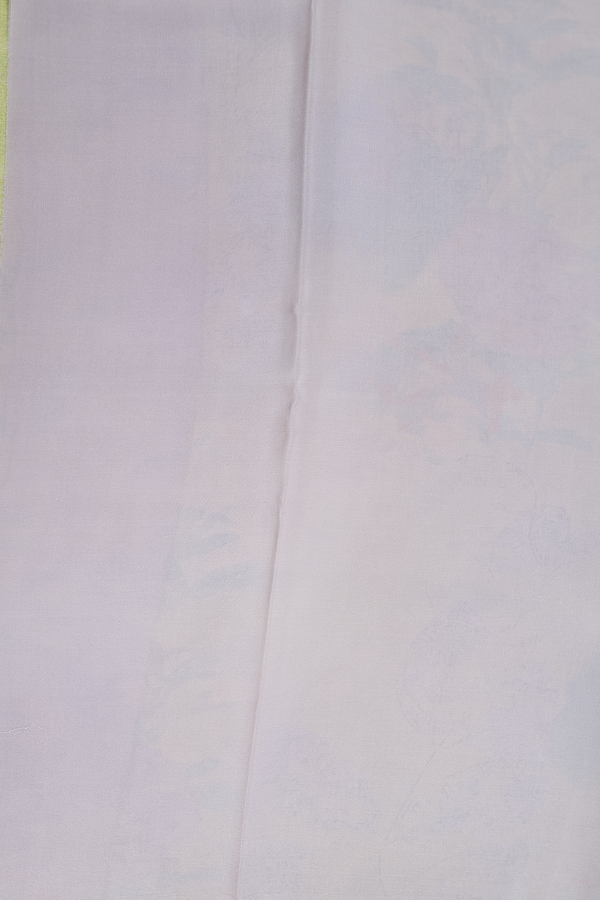 Chiffon Saree In Green With Floral Design