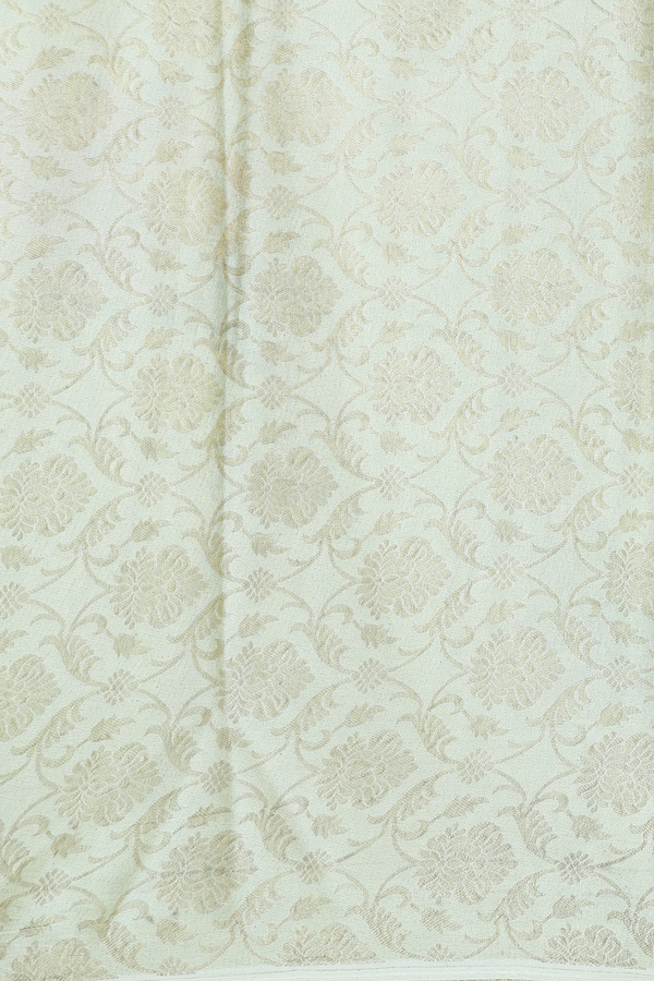 Chiffon Saree In Green With Floral Printed Design