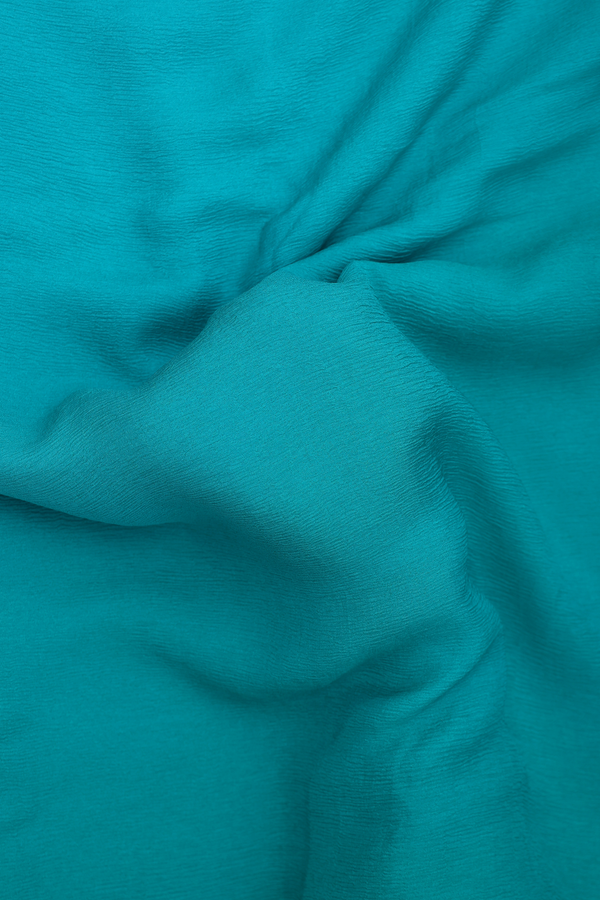 Chiffon Saree In Greenish Blue With Light Weight