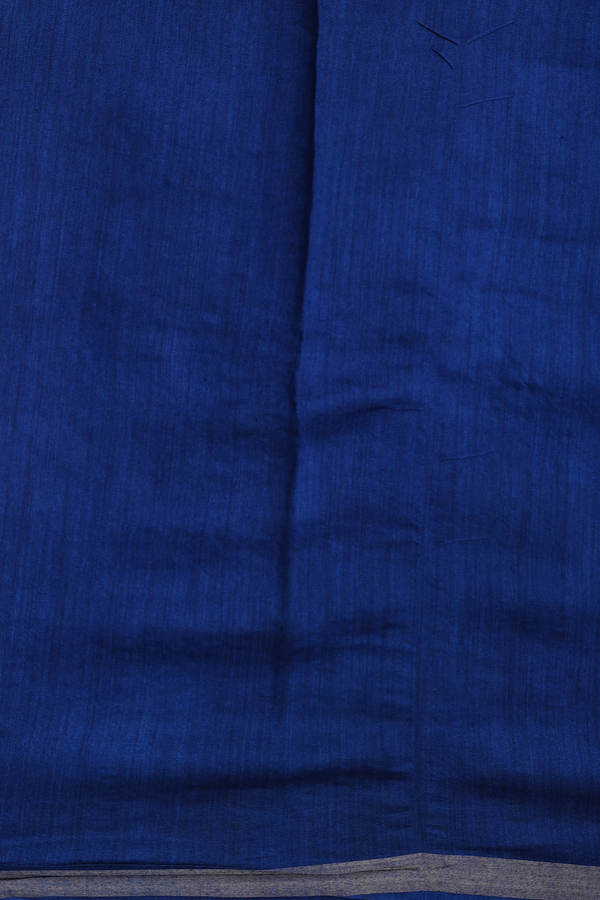 Chiffon Saree In Oxford Blue With Stripes Design