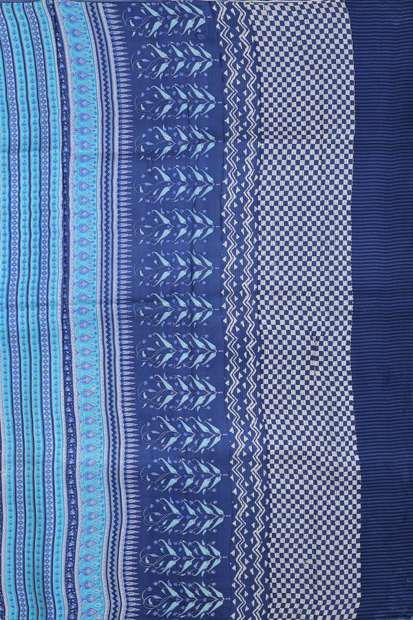 Chiffon Saree In Peanut Brown With Floral Printed Design