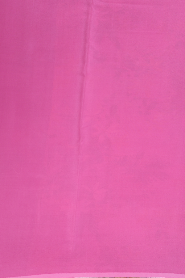Chiffon Saree In Pink With Floral Printed Design
